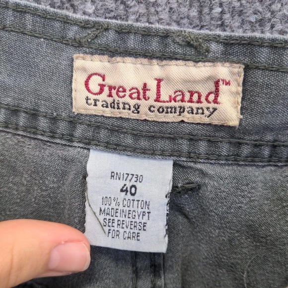 Great Land Trading Company Shorts Green Size 40 Cotton Pockets - Picture 11 of 11